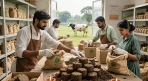 QA table with moisture meter; recyclable cartons